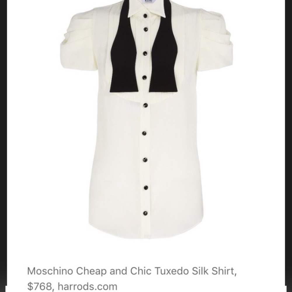 Moschino Cheap & Chic "Tuxedo Silk Shirt" - Picture 2 of 4